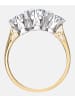 Diamant L'éternel Trilogie-Ring aus 375 Gelbgold mit Zirkonia
