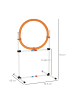 Pawhut Hunde Agility Sprungring Weiß + Orange PE-Kunststoff