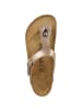 Birkenstock Pantolette Gizeh Birko-Flor Metallic normal in hellbraun