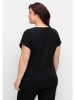 sheego Oversized-Shirt in schwarz