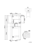Beliani Waschbeckenunterschrank PACLLON in Weiß - (W) 65 x (H) 164 x (L) 20 cm