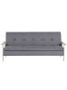 Beliani 3-Sitzer Sofa TJORN in Grau/Heller Holzfarbton - (W) 204 x (H) 84 x (L) 85 cm