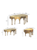 FineBuy Wandregal in Gold / Aluminium / 60x28x20