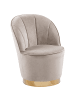 Beliani Sessel ALBY in Beige/Gold - (W) 56 x (H) 72 x (L) 61 cm