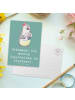 Mr. & Mrs. Panda Postkarte Hebamme Superhelden mit Spruch in Meeresbrise