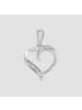 Adeliás Damen Anhänger – Herz Herzanhänger aus 925 Silber mit Zirkonia in silber
