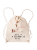 Mr. & Mrs. Panda Stofftasche Einhorn Näherin mit Spruch in Creme