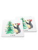 Mr. & Mrs. Panda Untersetzer Set Pinguin Weihnachtsbaum ohne Spruch in Weiß