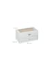 relaxdays Brillenbox in Weiß - (B)33,5 x (H)15,5 x (T)19,5 cm