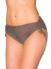Aquarti Aquarti Damen Bikinihose mit Raffung und Schnüren in braun Modell 1