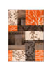 Pergamon Teppich Samba Karo in orange