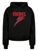 F4NT4STIC Organic Oversized Hoody David Bowie Distressed Rebel in schwarz