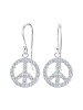 Alexander York Ohrringe PEACE mit Zirkonia in 925 Sterling Silber, 2-tlg.