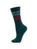 ewers Socken "Merry Kissmas" in nachtgrün