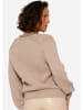 SASSYCLASSY Oversize Strick-Pullover in Beige