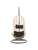 Beliani Hängesessel PINETO in Braun/Schwarz - (W) 80 x (H) 199 x (L) 97 cm