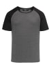 Humy T-Shirt 2er Set mit Raglanärmeln im Colorblock Design in Anthrazit