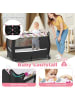 COSTWAY 5 in 1 Reisebett mit Matratze in Grau