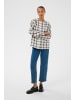 PART TWO Kurzarm-Bluse YaninasPW Lockere Passform in Big Dark Navy Check