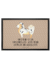 Mr. & Mrs. Panda Fußmatte Hund Australien Shepherd mit Spruch in Hundeglück