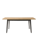 Furn.Design Esstisch Eiche Artisan, schwarz, Küchentisch ausziehbar 140 - 180 x 75 cm