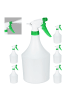 relaxdays 6x Sprühflasche in Weiß-Grün