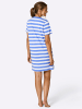 Comtessa Sleepshirt in mittelblau-ecru-gestreift