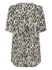 Kaffe Stricktunika BPanika A-shape in Turtledove/Black Paint Print