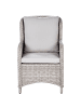 Beliani 2er-Set Gartenstuhl CASCAIS in Beige/Grau