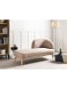 Beliani Chaiselongue TANLAY in Braun/Heller Holzfarbton - (W) 74 x (H) 78 x (L) 153 cm