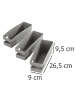 Maximex Schuhorganizer, vertikal, 3 Stück in Grau, (B) 9 x (H) 9,5 x (L) 26,5 cm