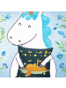 Mr. & Mrs. Panda 40x40 Kissen Fuchs Sterne ohne Spruch in Blau