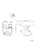 Beliani 5-tlg Gartentisch Set MALETTO/BUSSETO in Schwarz/Heller Holzfarbton/Transparent
