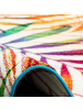 Pergamon Designer Teppich Faro Tropical Bunte Zweige Rund in Bunt