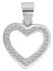 Adeliás Damen Anhänger – Herz Herzanhänger aus 925 Silber in silber