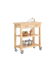 SoBuy Servierwagen in Natur - (B)80 x (H)90 x (T)40cm