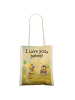 Mr. & Mrs. Panda Tasche Bienen Paar Design mit Spruch in Weiß