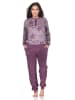 NORMANN Frottee Schlafanzug langarm Bündchen Sterne - 87145 in beere