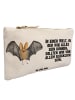 Mr. & Mrs. Panda Schminktasche Fledermaus Flügel mit Spruch in Weiß