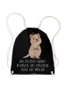 Mr. & Mrs. Panda Sportbeutel Quokka Happy mit Spruch in Schwarz