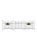 relaxdays 4x Gartenzaun in Schwarz - (B)120 x (H)90 cm