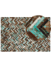 Beliani Kurzflor AMASYA in Bunt/Braun/Blau - (W) 160 x (H) 0.6 x (L) 230 cm