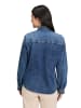 CARTOON Jeansbluse mit Rüschen in Dark Blue Denim
