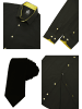 Rusty Neal Hemd mit Krawatte 2er Set in Schwarz / Gelb