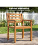 COSTWAY Gartenstühle Holz 2er Set in Braun