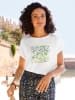 WITT WEIDEN Rundhalsshirt in ecru-eucalyptus-bedruckt
