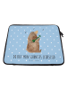 Mr. & Mrs. Panda Laptop Tasche Bär Lied mit Spruch in Blau Pastell