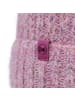 Buff Knitted & Fleece Band Beanie Eyla in Lila