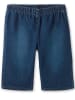 sheego Jeansbermudas in blue denim + dark blue denim