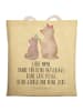 Mr. & Mrs. Panda Shopping Bag Bär Kind mit Spruch in Gelb Pastell
